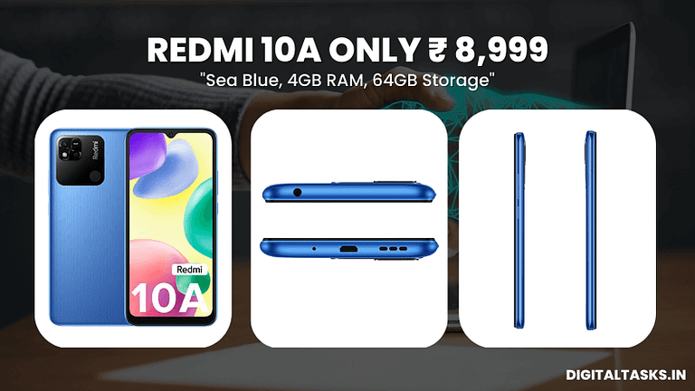 Redmi 10A (Slate Grey, 4GB RAM, 64GB Storage)